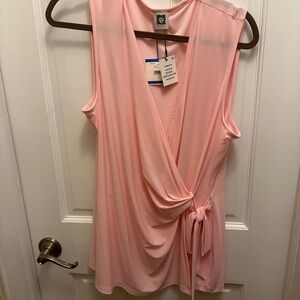 Anne Klein Light Pink Wrap Top